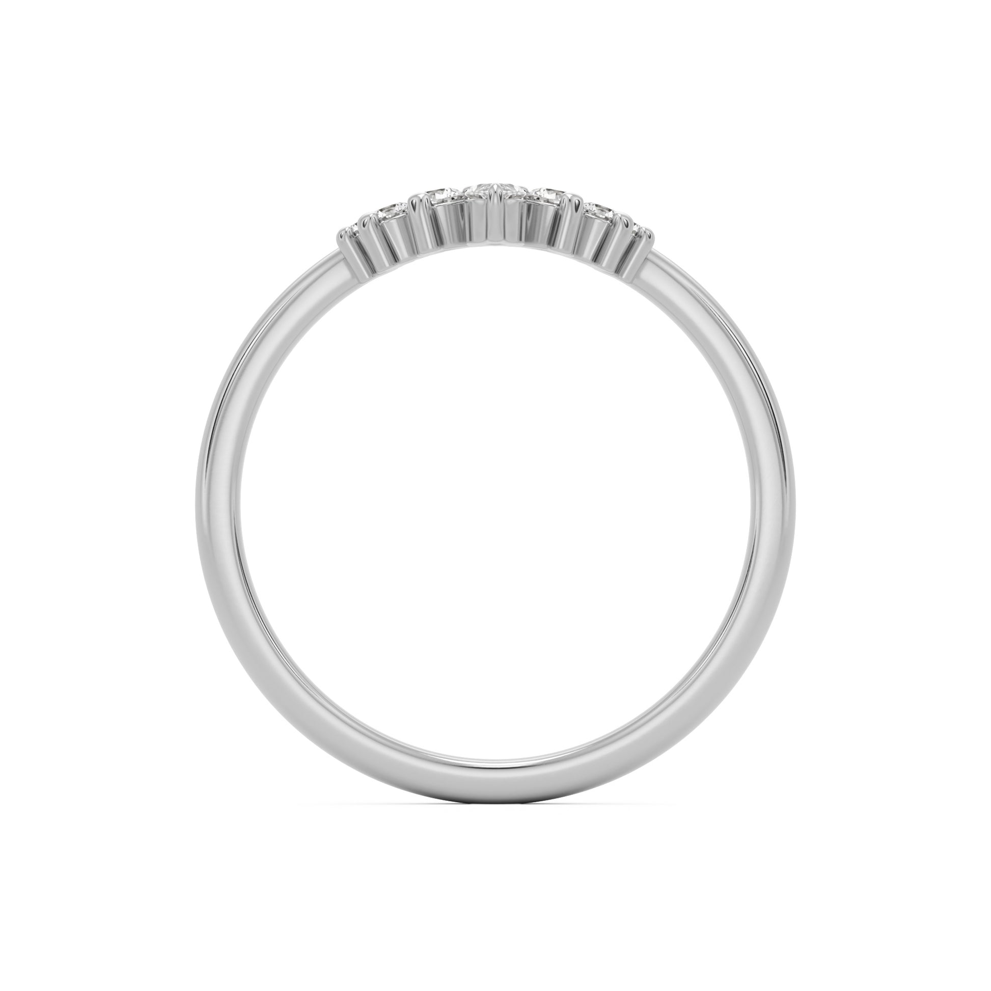 the marquise tiara wedding band 14k white gold