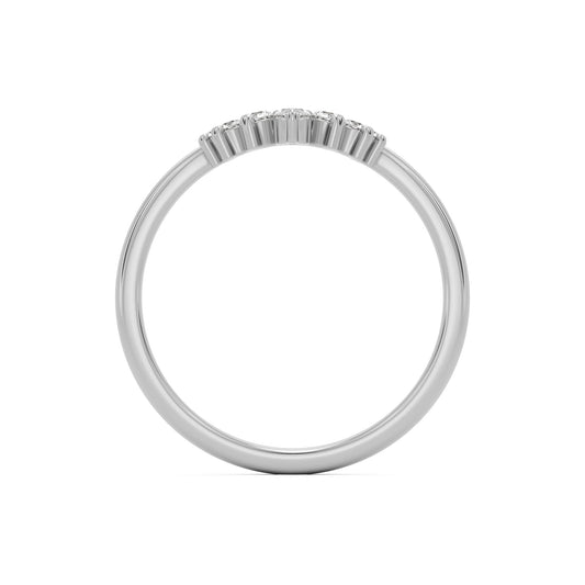 the marquise tiara wedding band 14k white gold