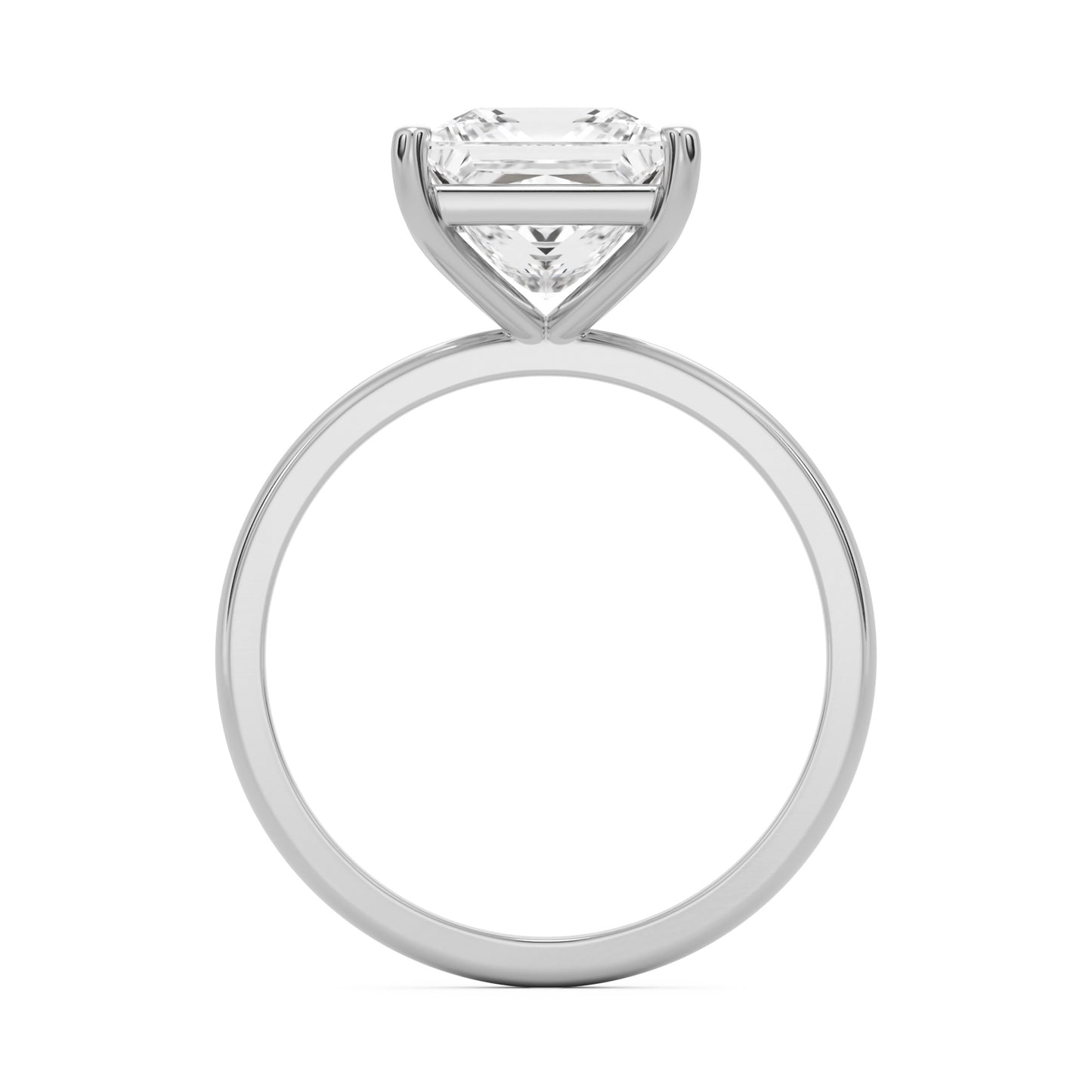 princess plain 14k white gold