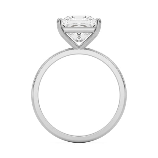 princess plain 14k white gold