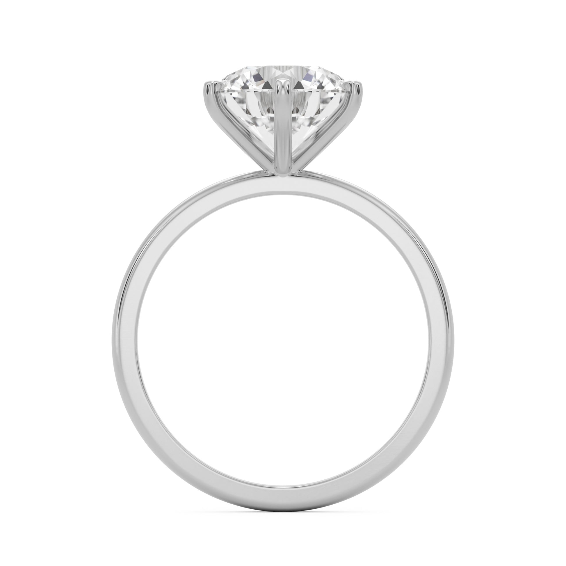 round solitaire 14k white gold
