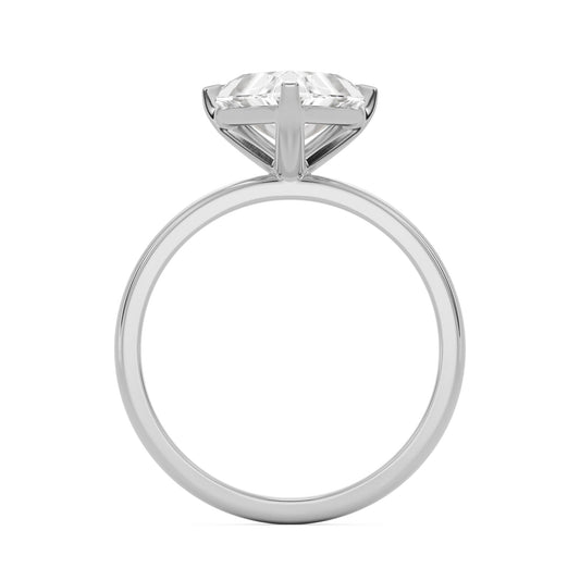 trillion plain 14k white gold