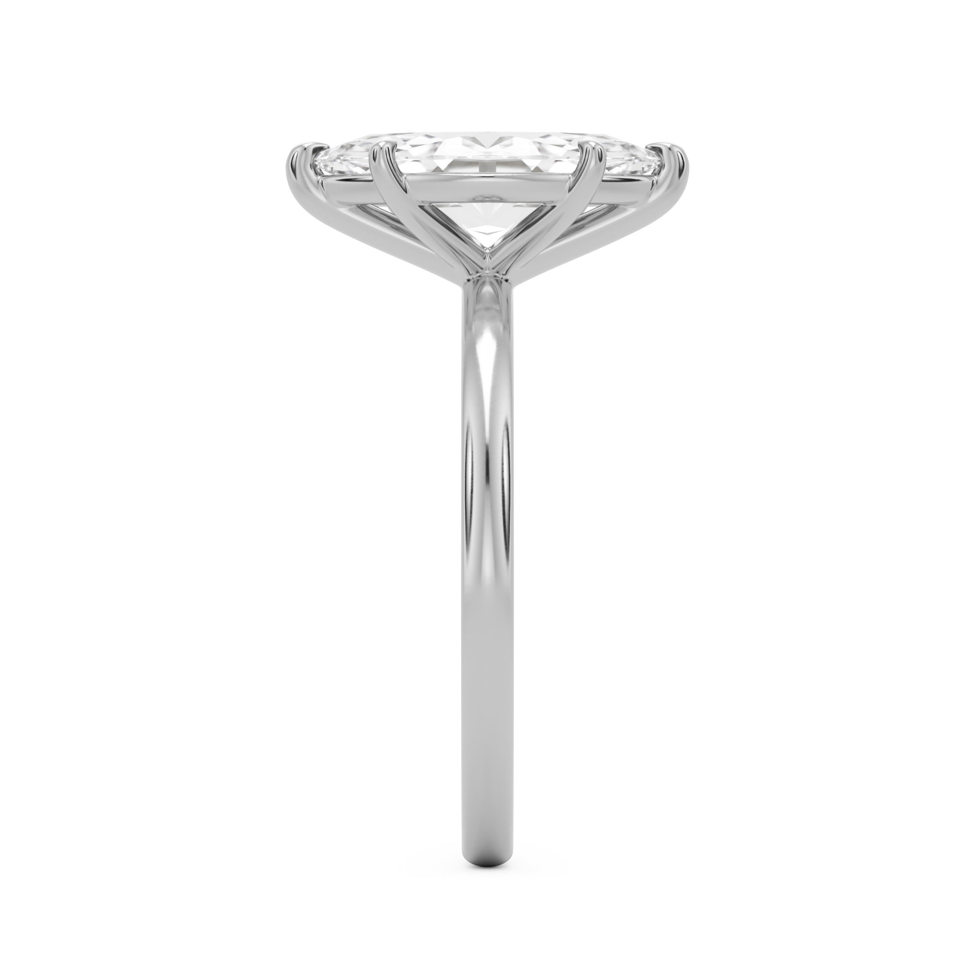 marquise moissanite plain 14k white gold