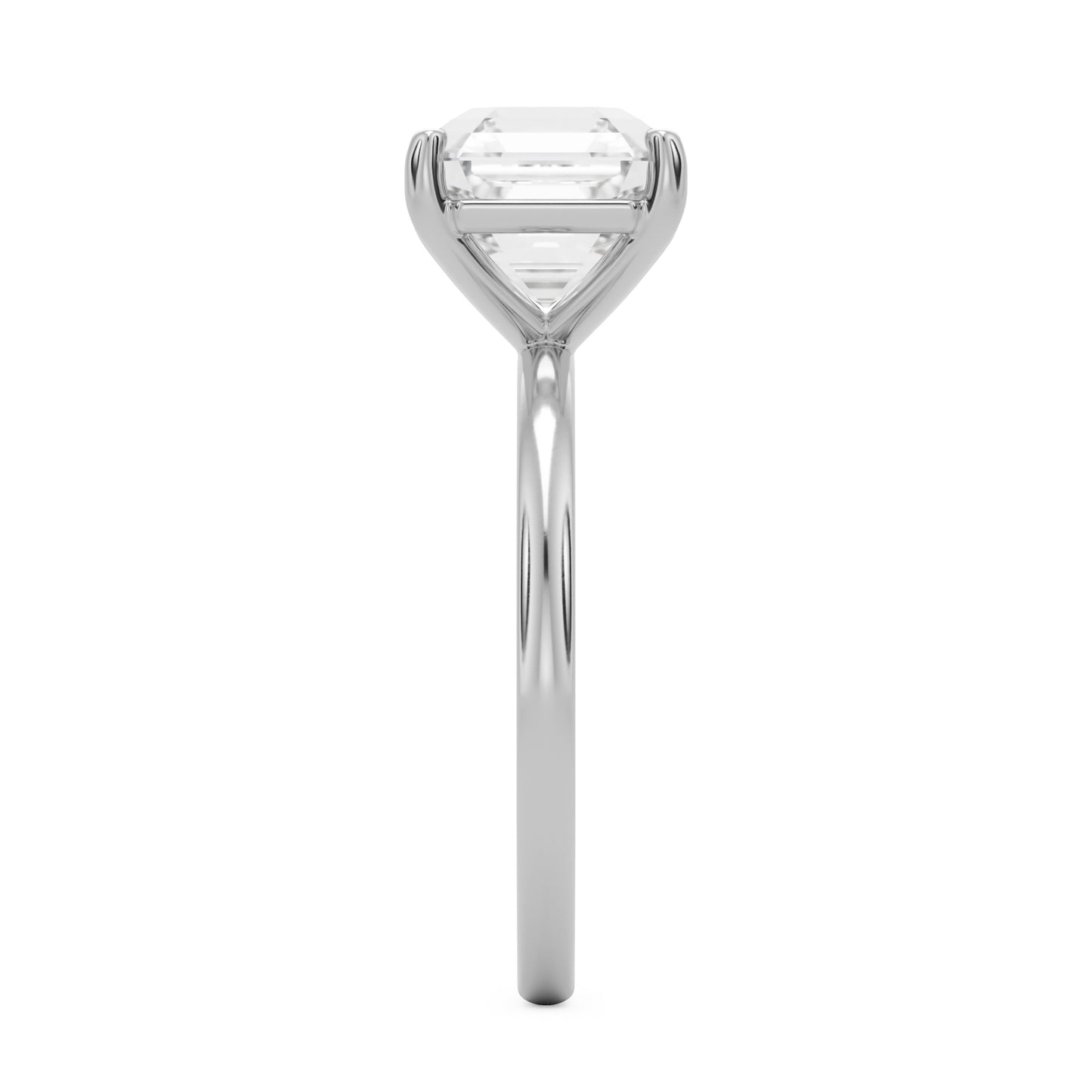 asscher plain platinum
