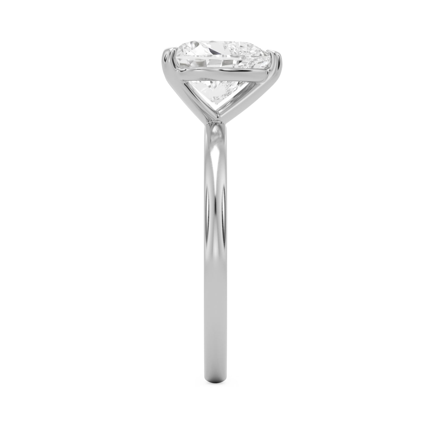 heart moissanite solitaire platinum