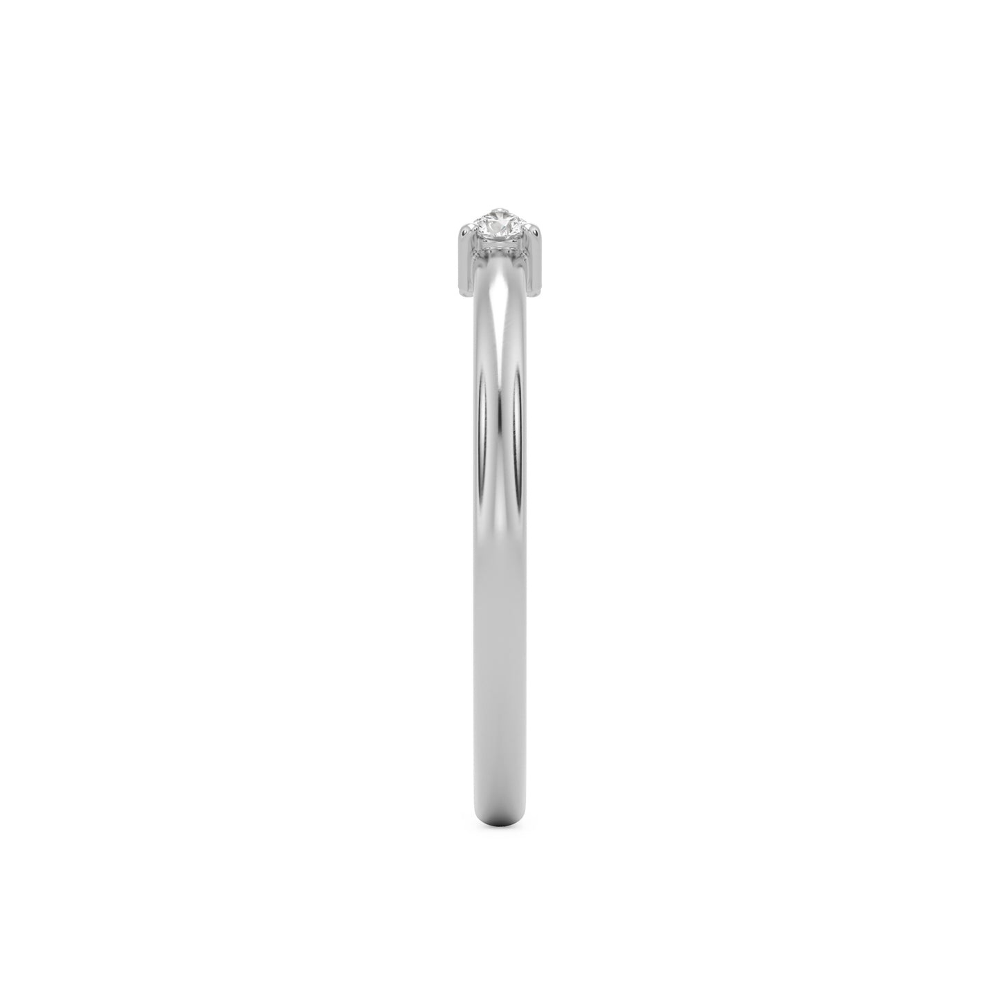 the open two stone wedding band 14k white gold