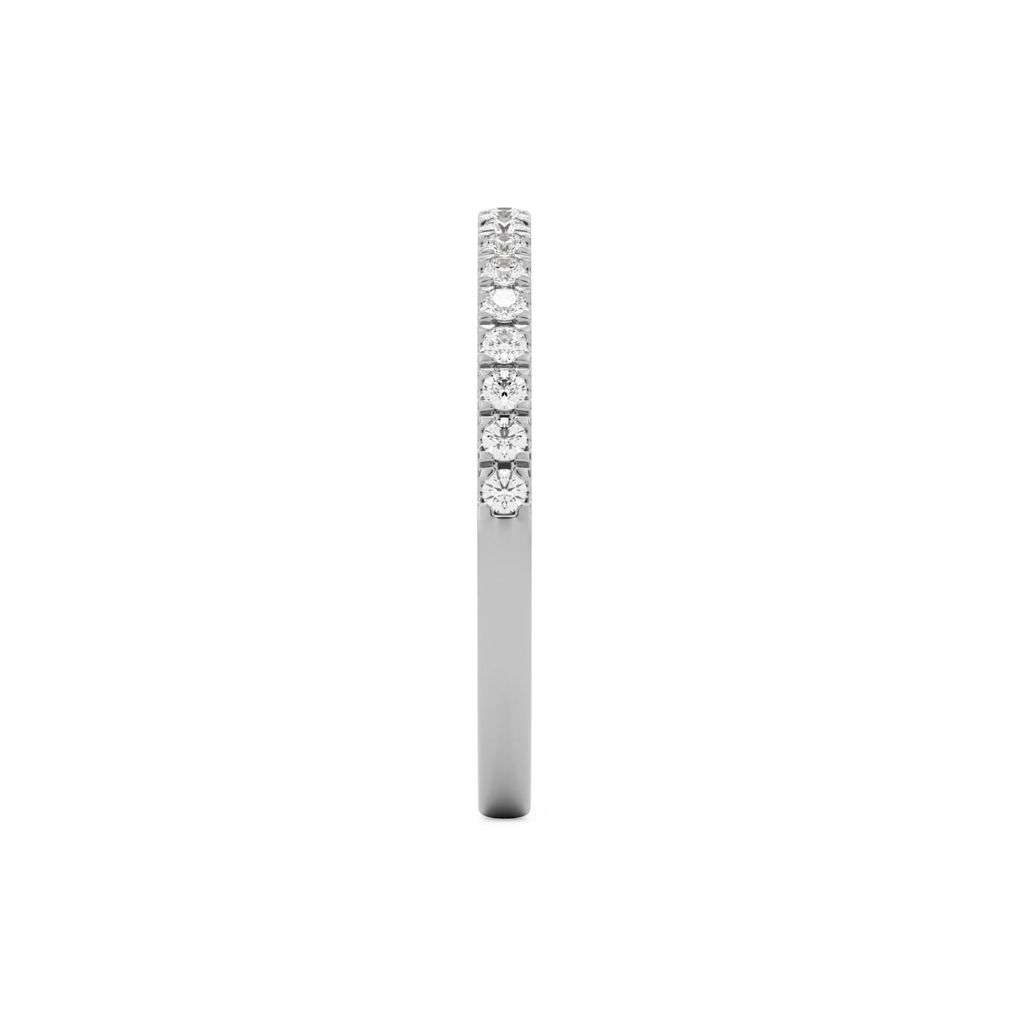 pave wedding band platinum