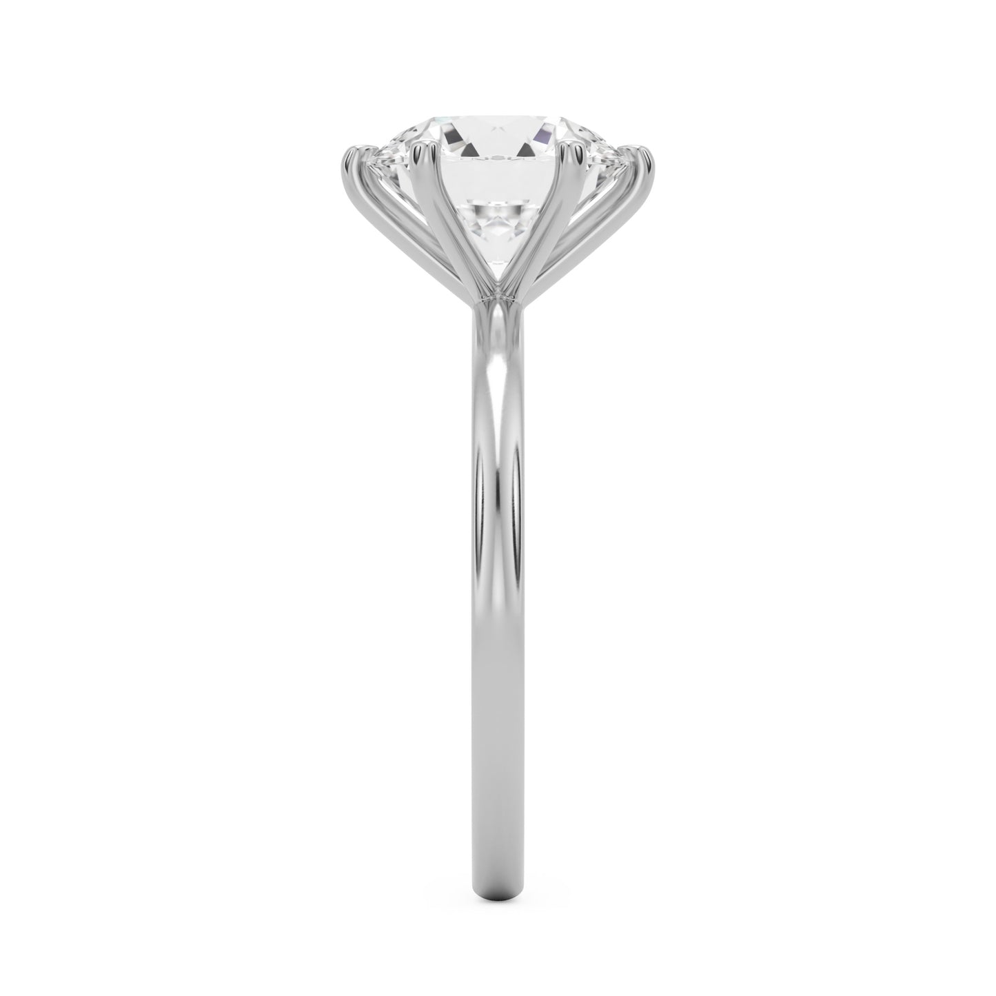 round solitaire 14k white gold