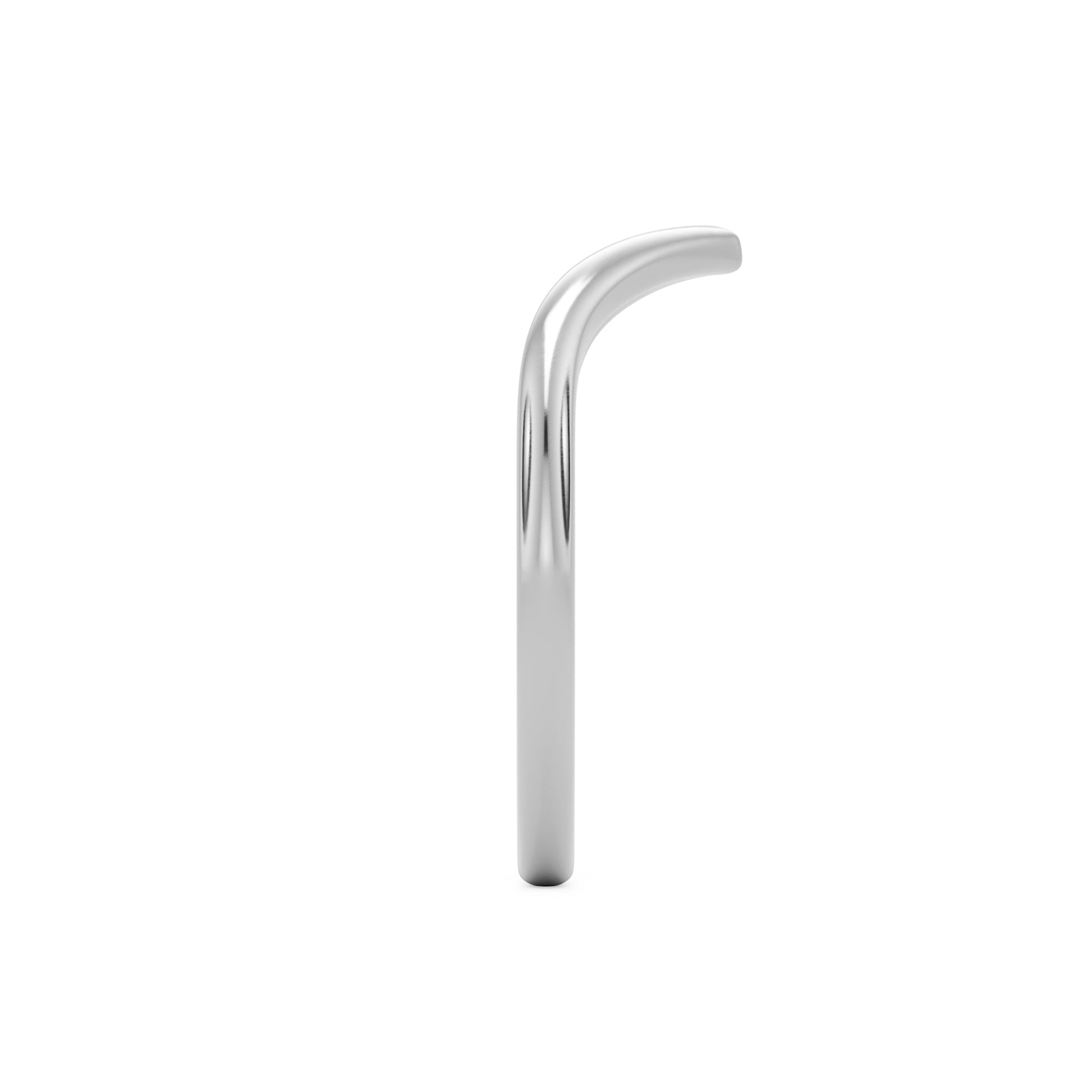 soft point wedding band 14k white gold