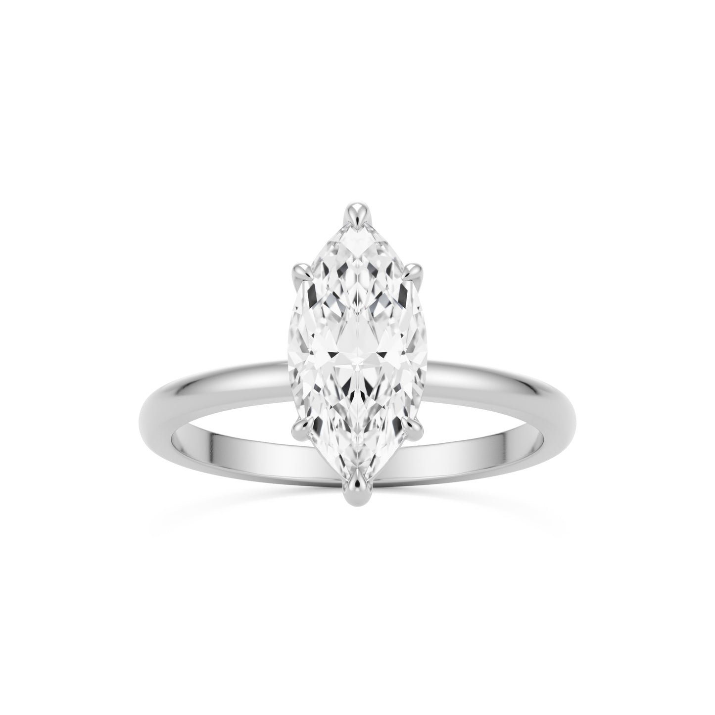 marquise moissanite plain platinum