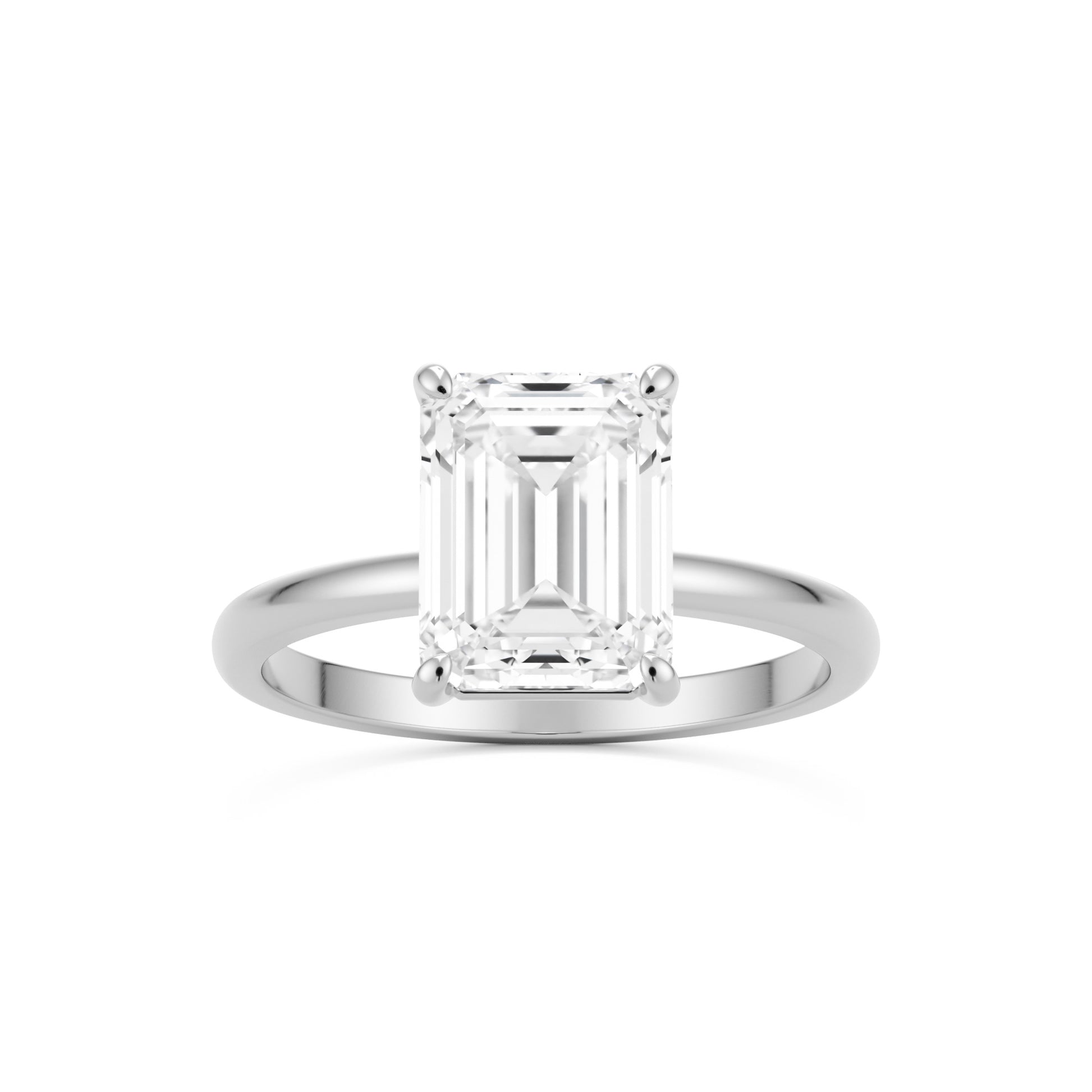 emerald solitaire platinum