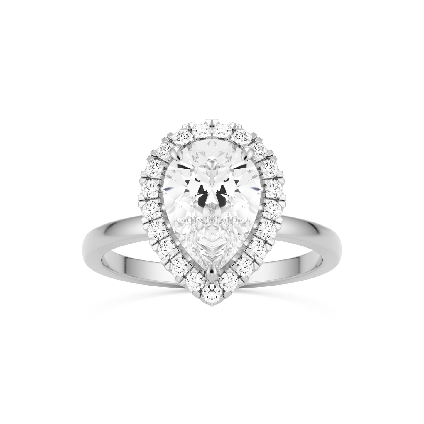 pear halo platinum