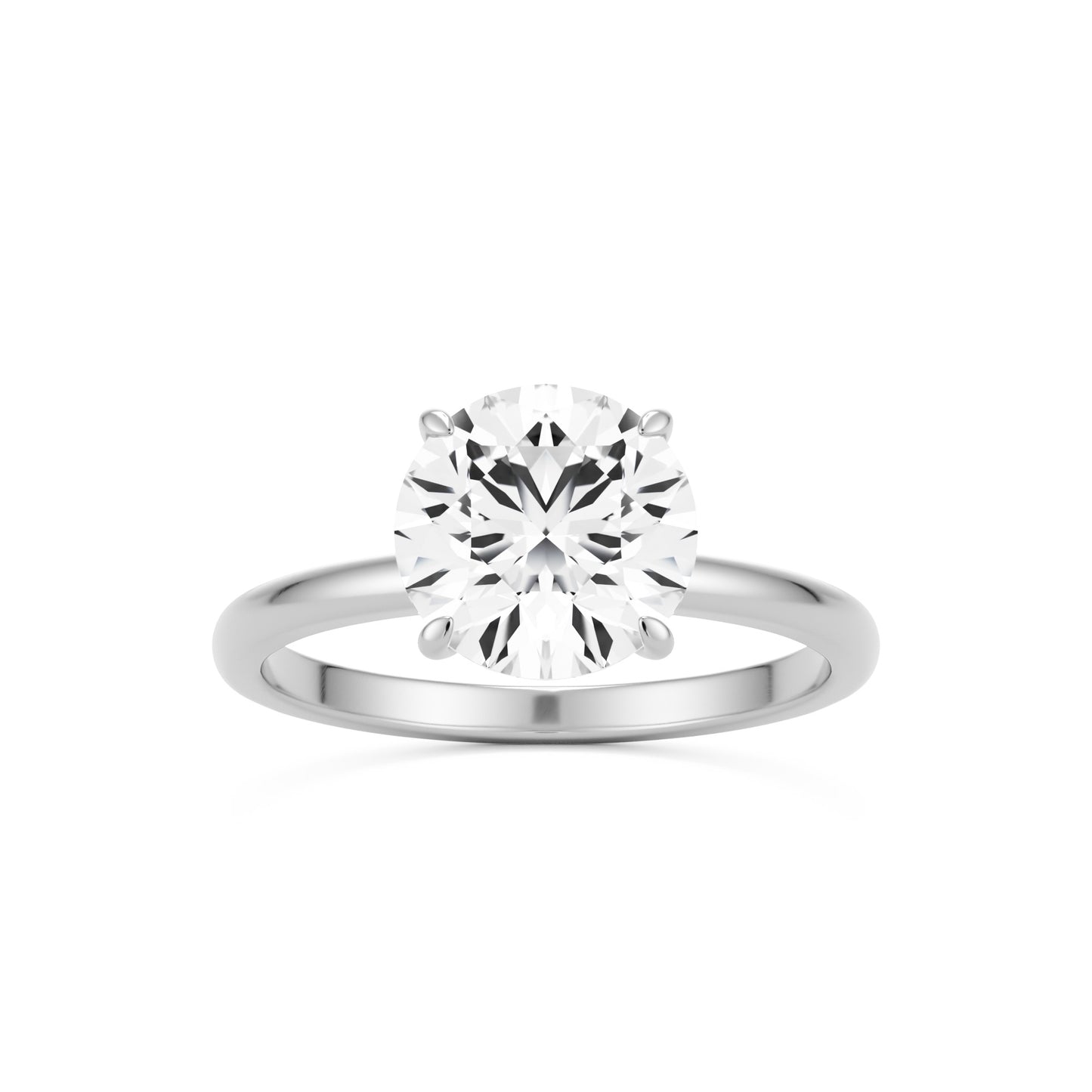 round solitaire 14k white gold