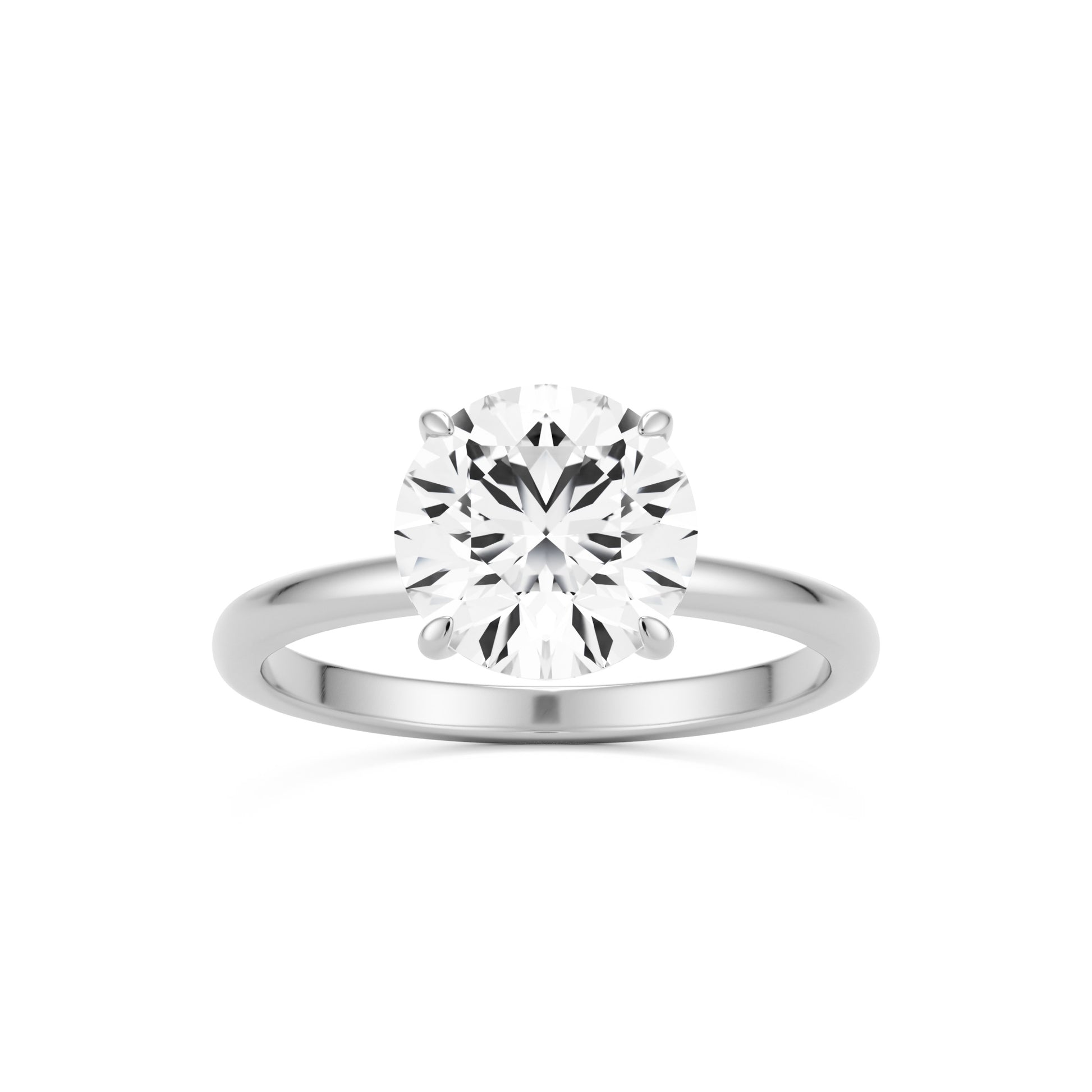 round solitaire 14k white gold