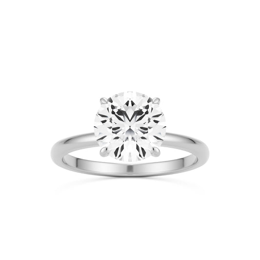 round solitaire 14k white gold