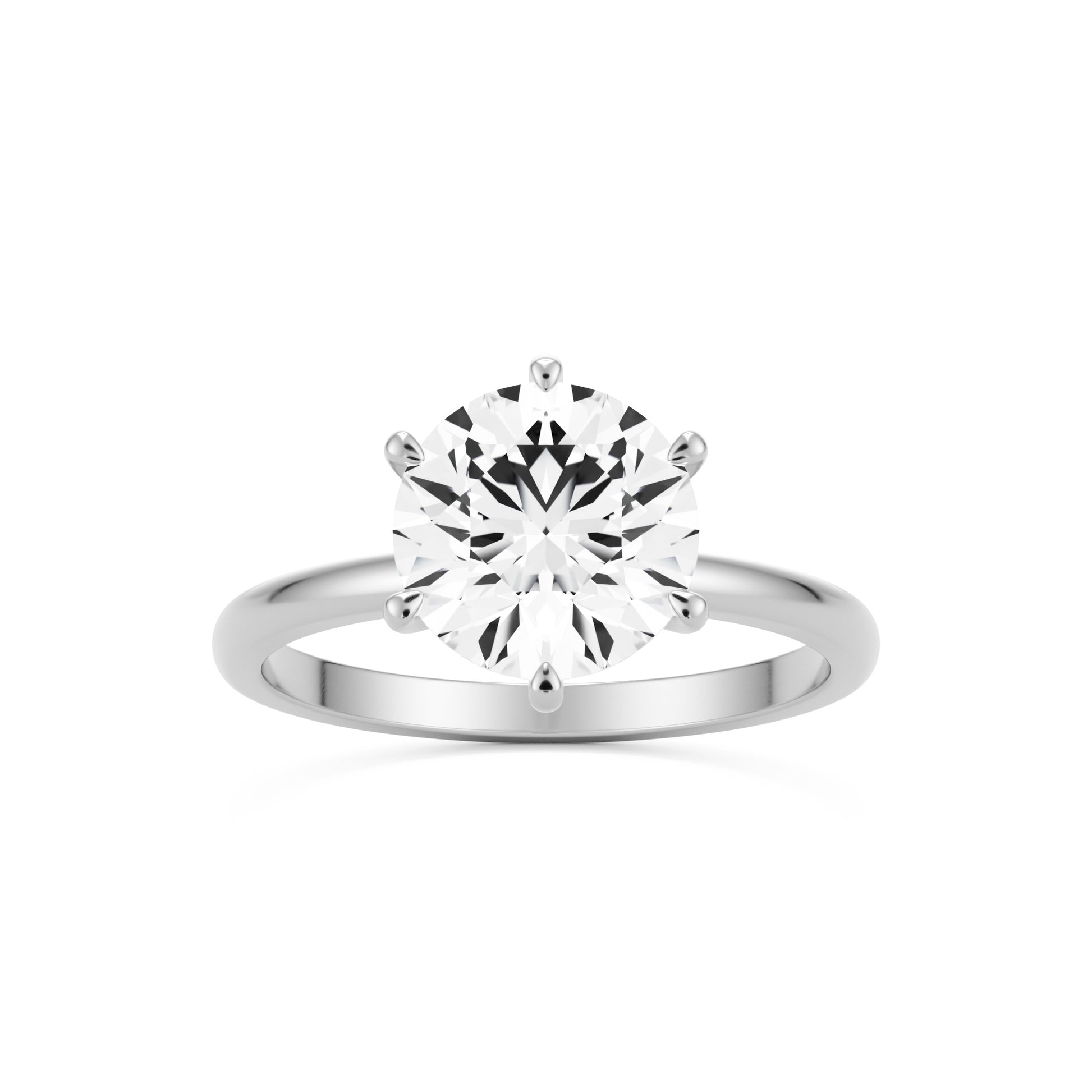 round solitaire 14k white gold