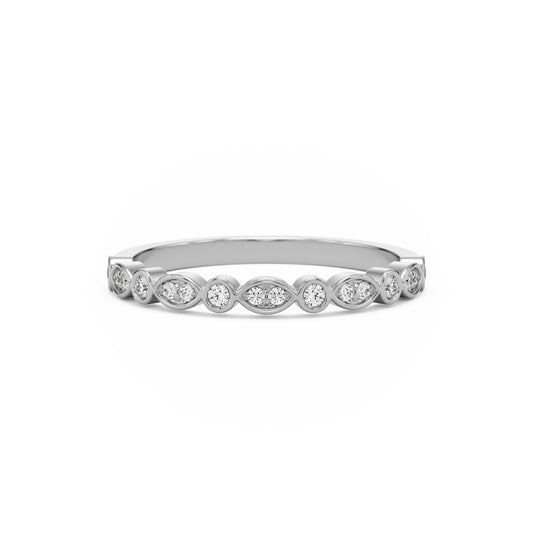 marquise 14k white gold
