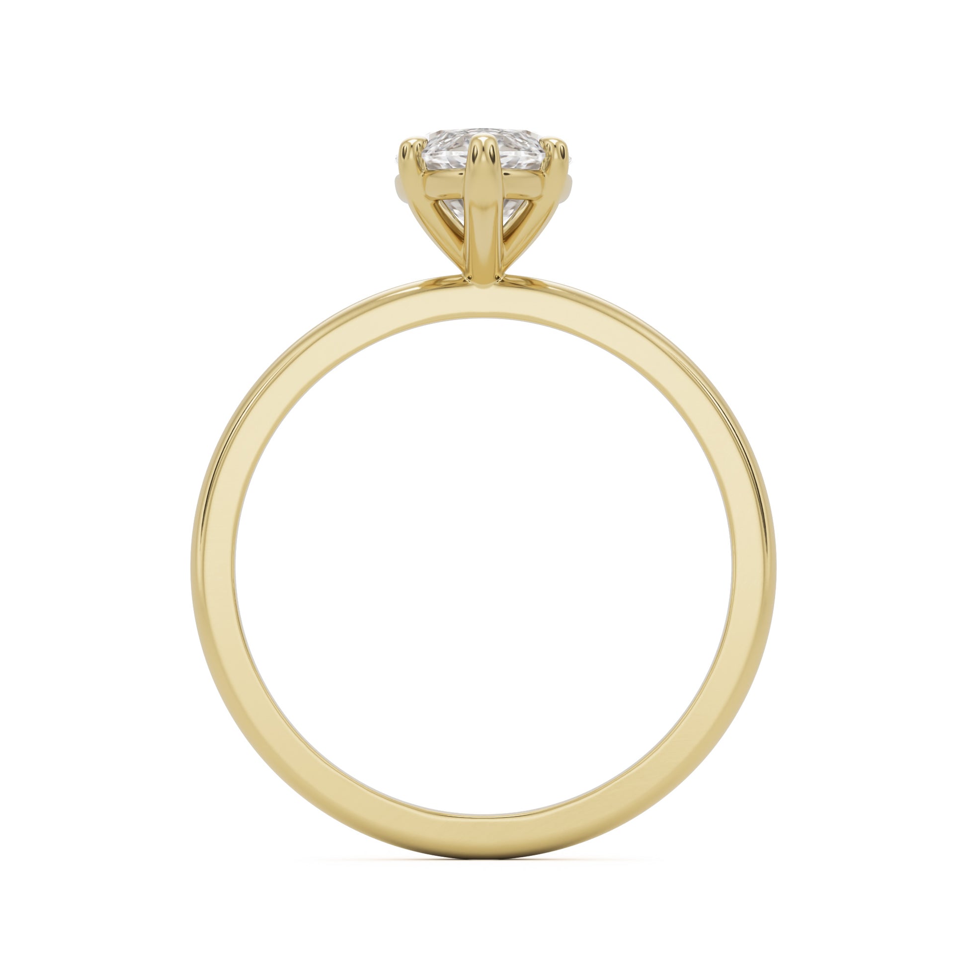 marquise moissanite plain 14k yellow gold