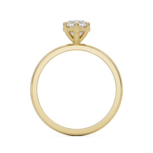 marquise moissanite plain 14k yellow gold