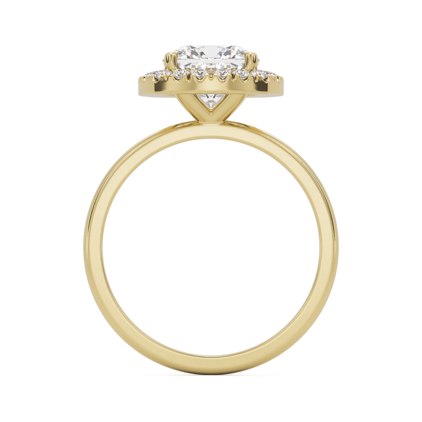 cushion halo 14k yellow gold