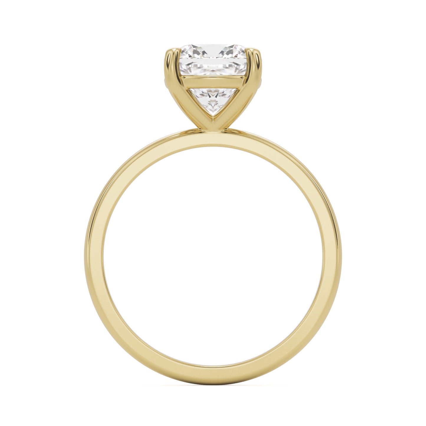 cushion solitaire 14k yellow gold
