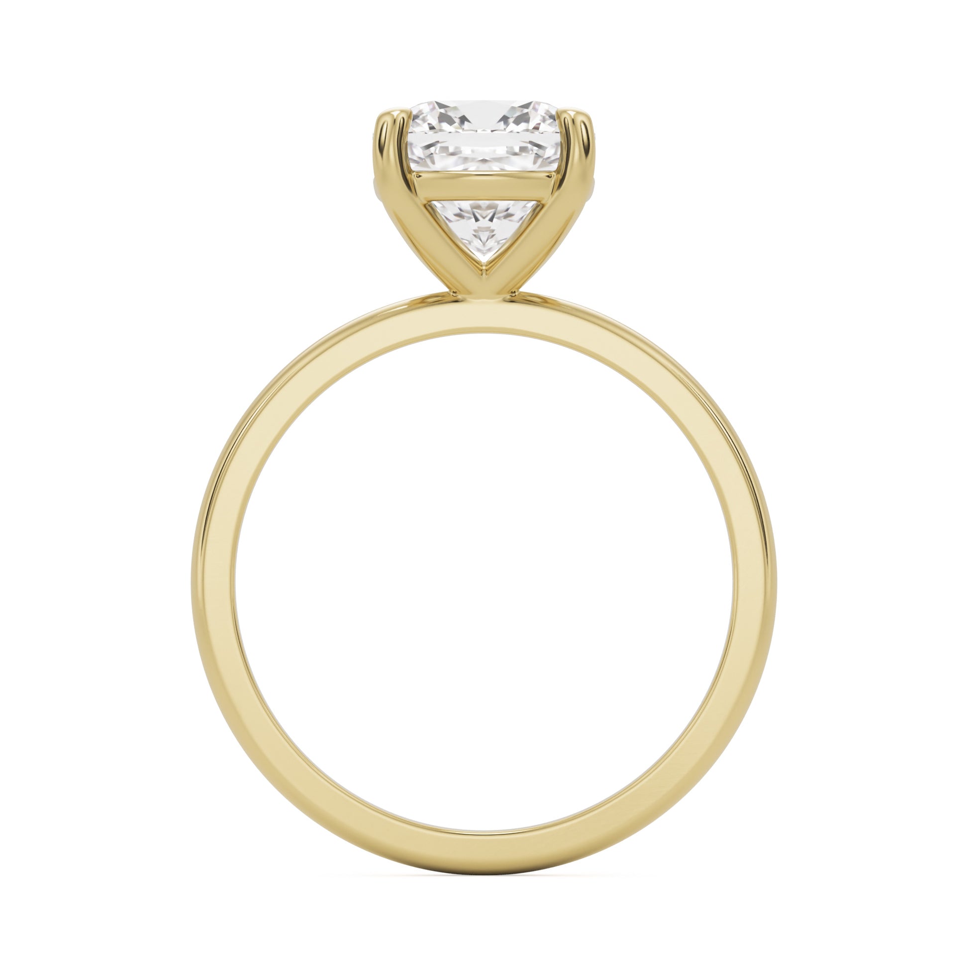 cushion solitaire 14k yellow gold