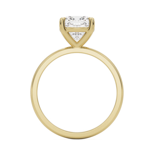 cushion solitaire 14k yellow gold