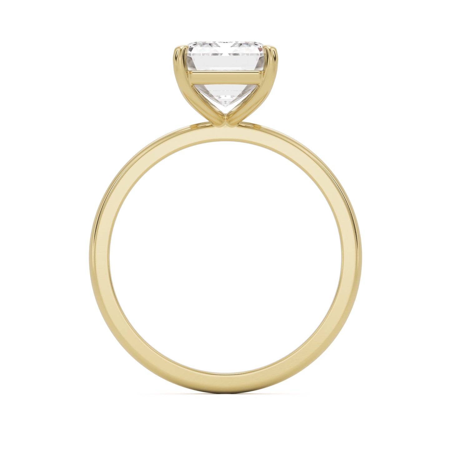 emerald solitaire 14k yellow gold