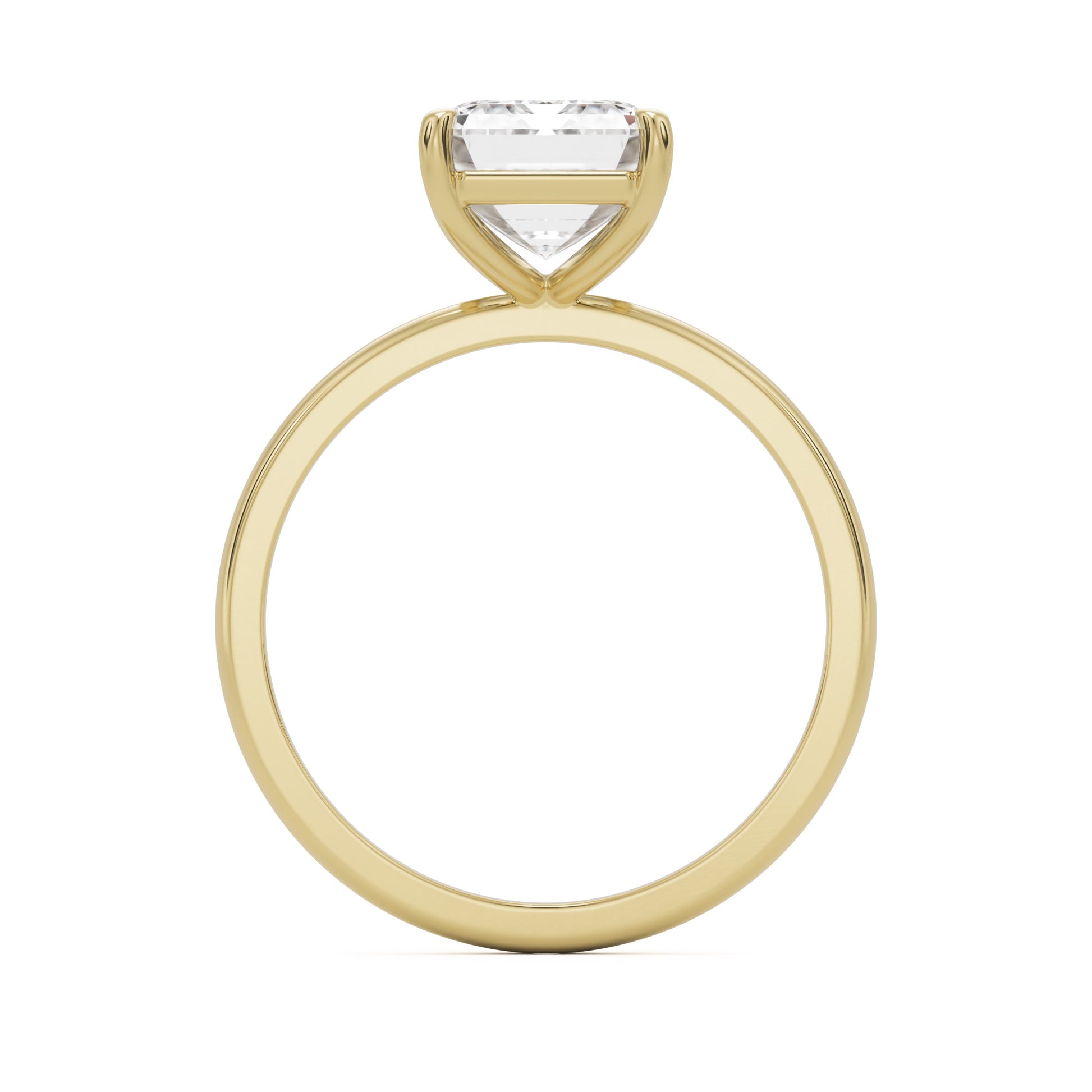 emerald solitaire 14k yellow gold