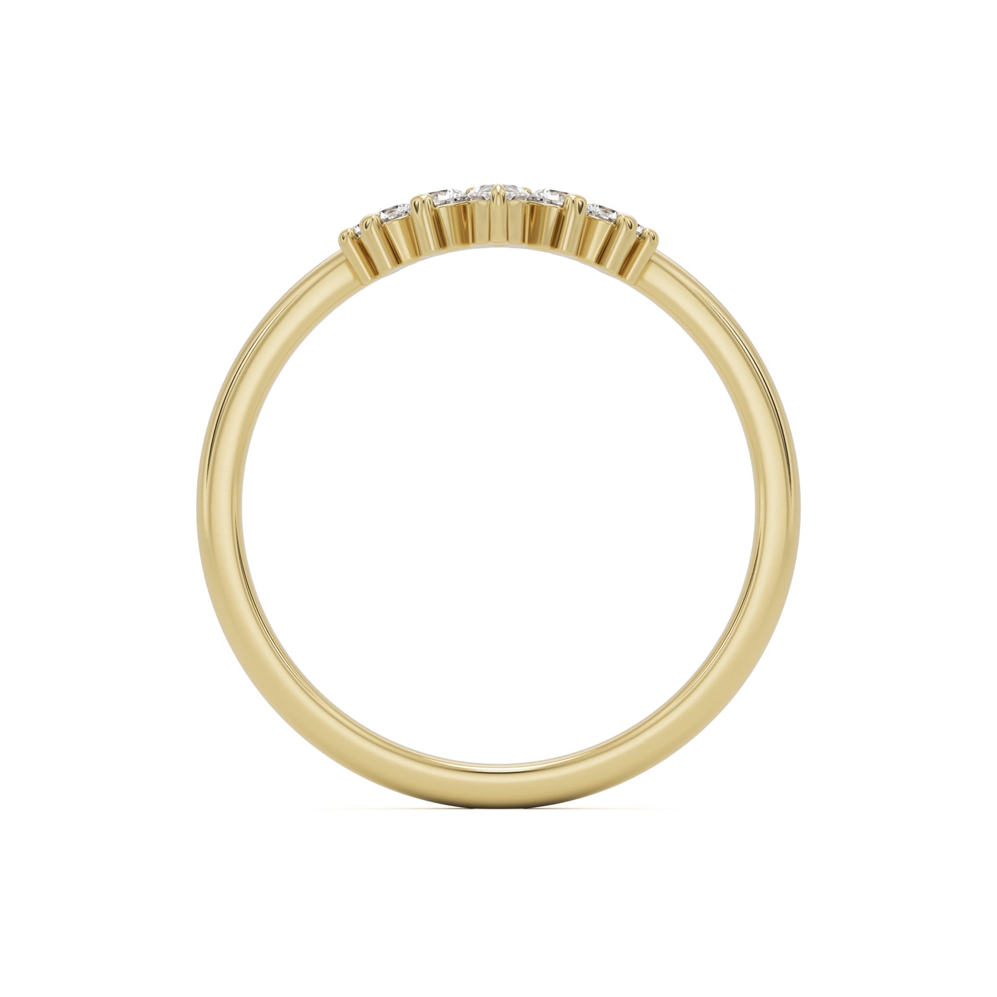 the marquise tiara wedding band 14k yellow gold