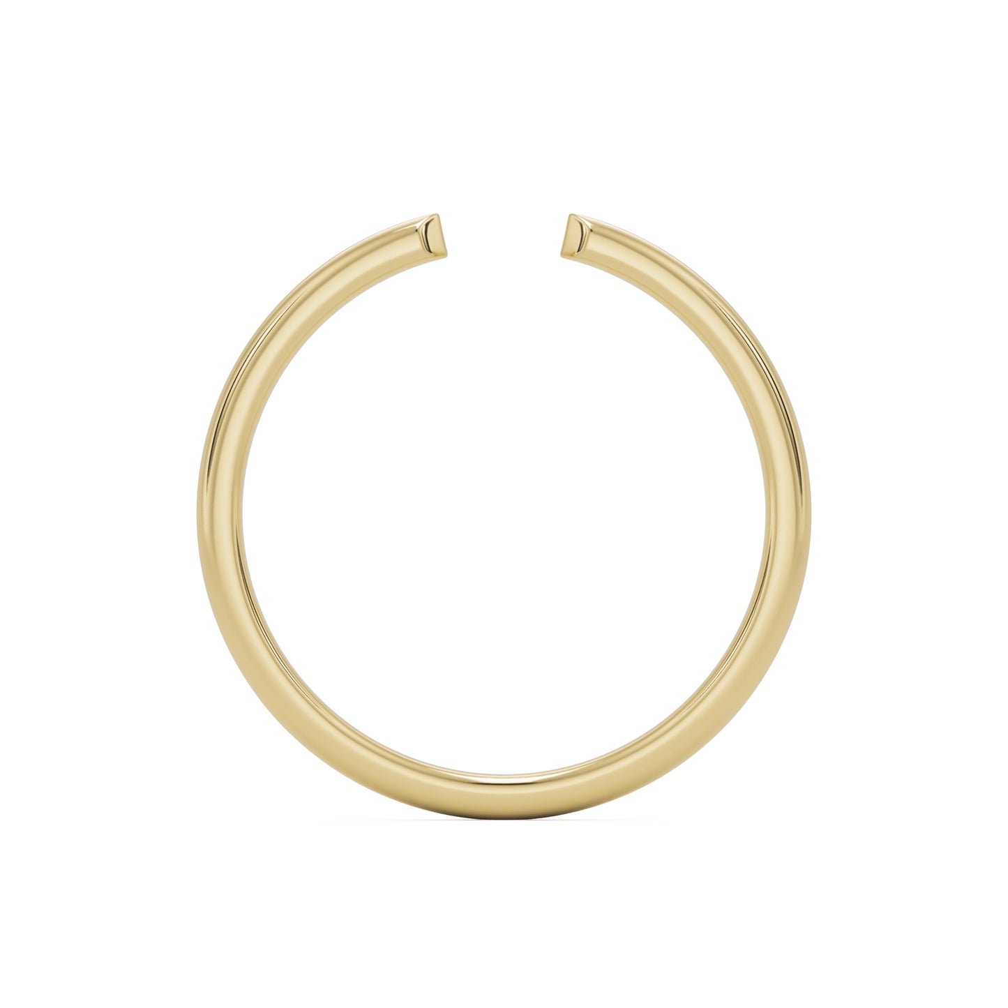 open plain 14k yellow gold