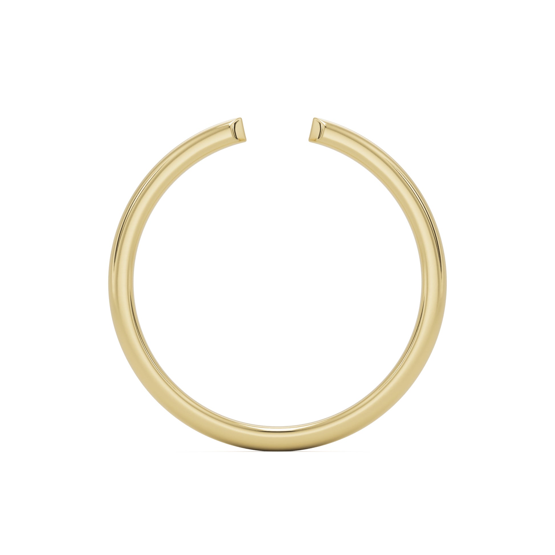 open plain 14k yellow gold
