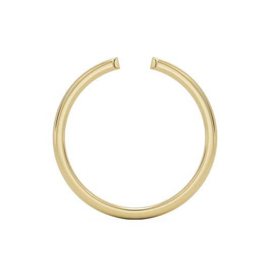open plain 14k yellow gold