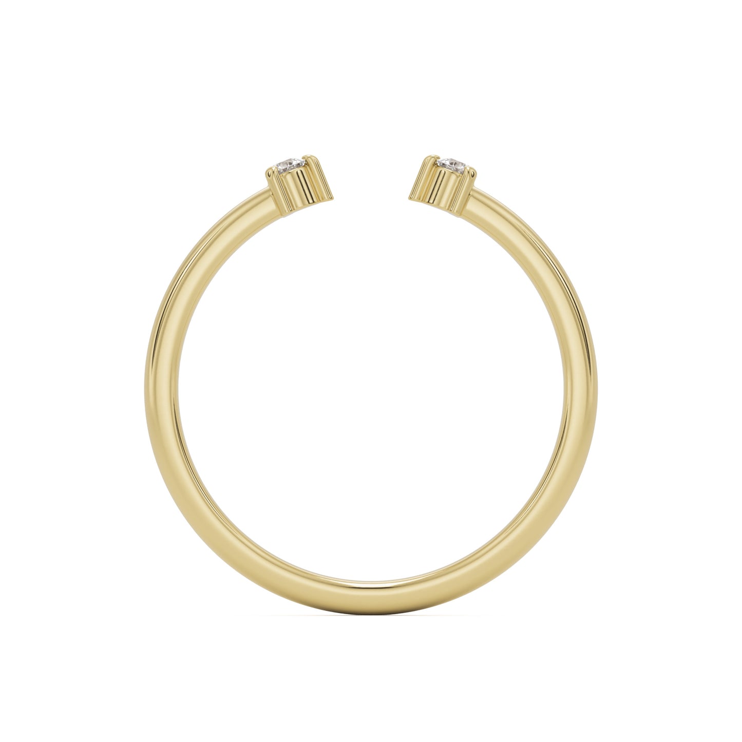 the open two stone wedding band 14k yellow gold