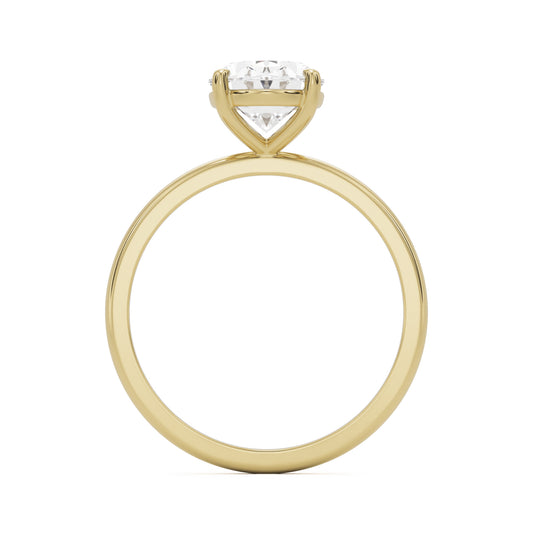oval solitaire 14k yellow gold
