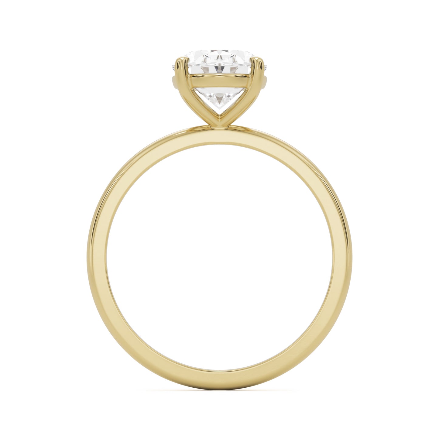 oval solitaire 14k yellow gold