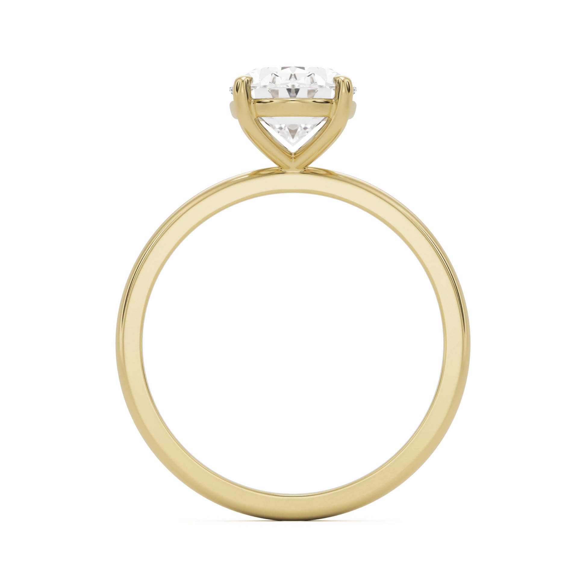 oval solitaire 14k yellow gold