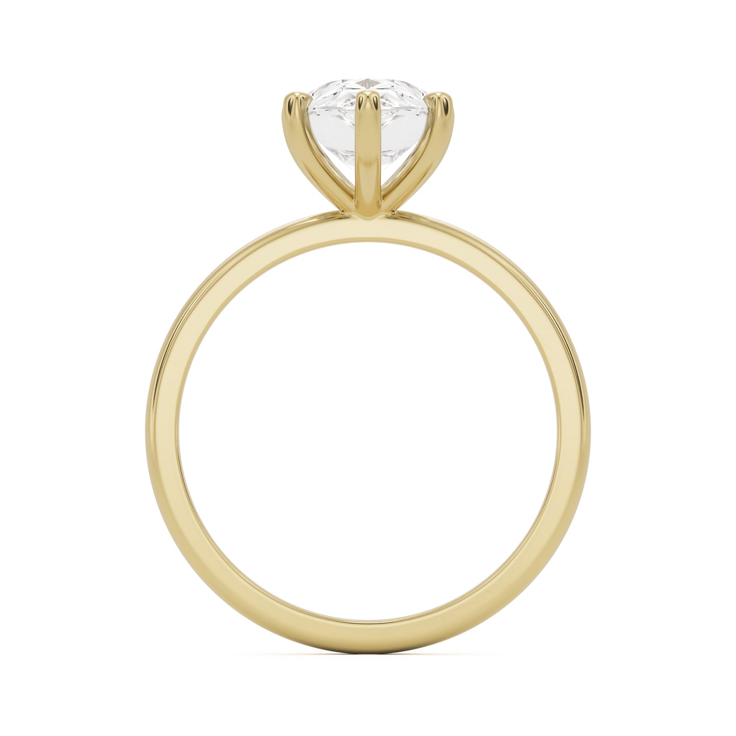 pear solitaire 14k yellow gold