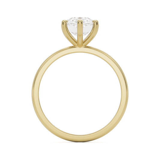 pear solitaire 14k yellow gold