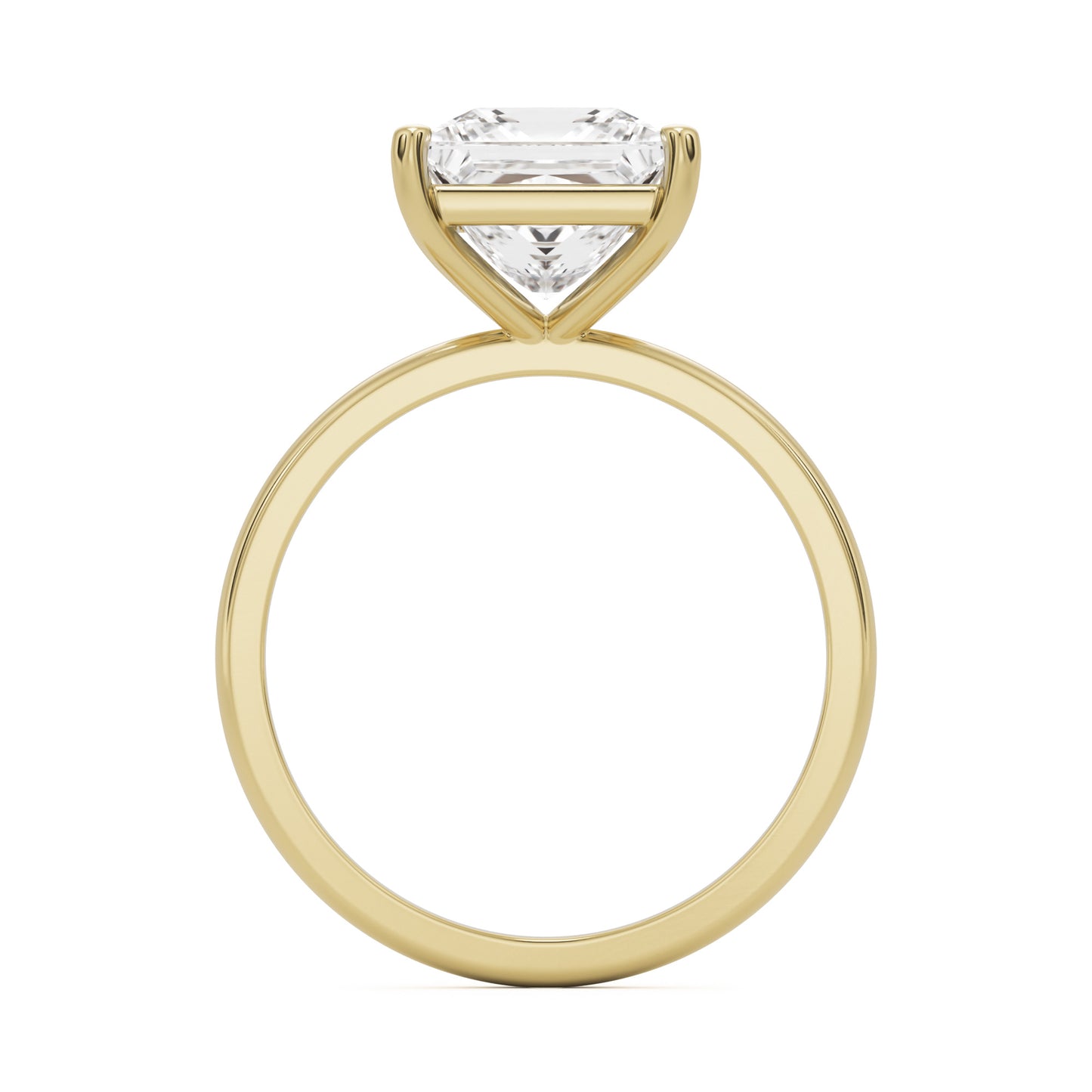 princess plain 14k yellow gold