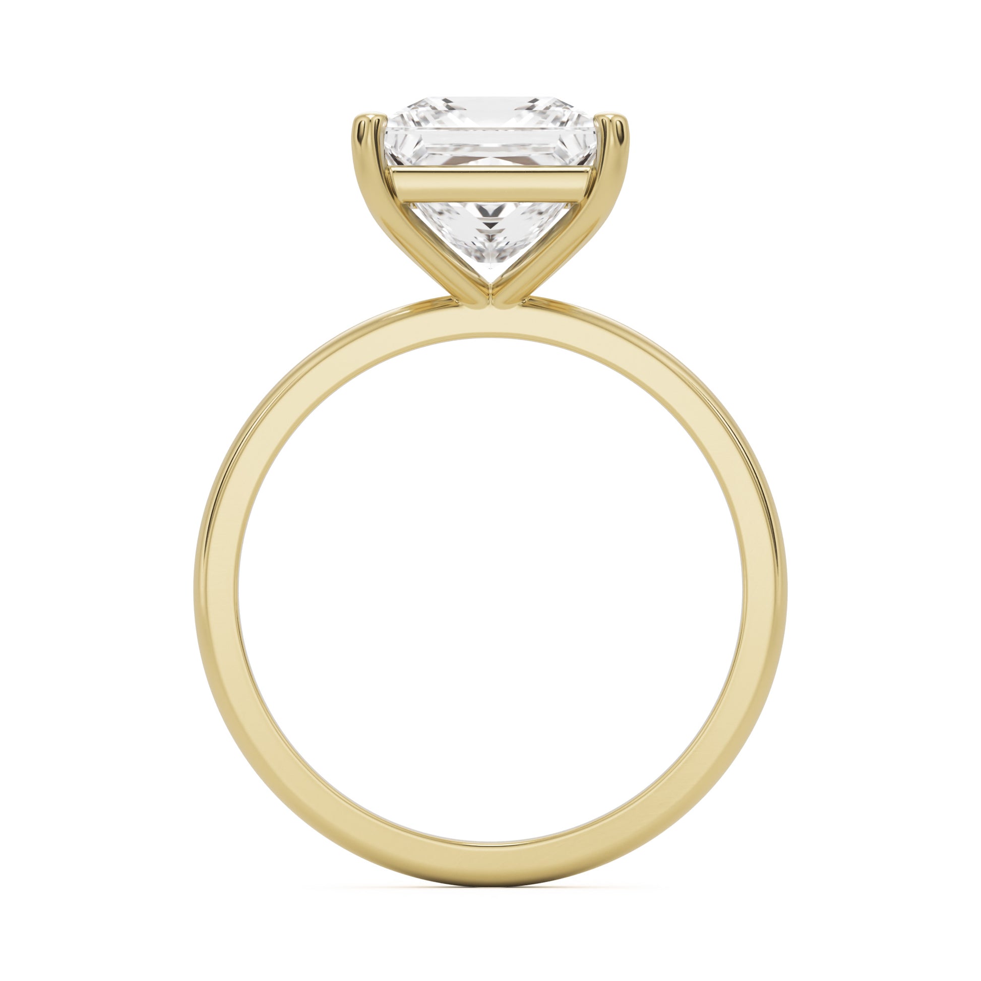 princess plain 14k yellow gold