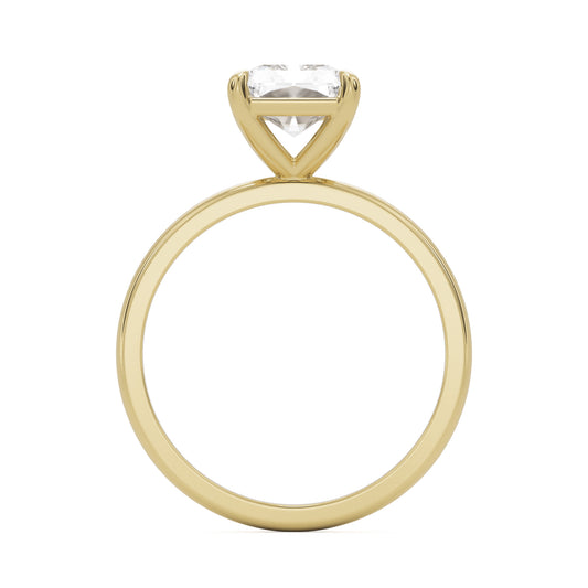 radiant moissanite plain 14k yellow gold
