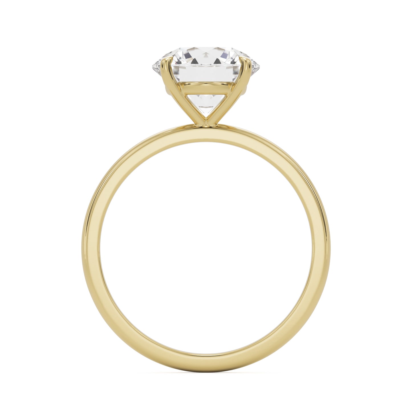 round solitaire 14k yellow gold