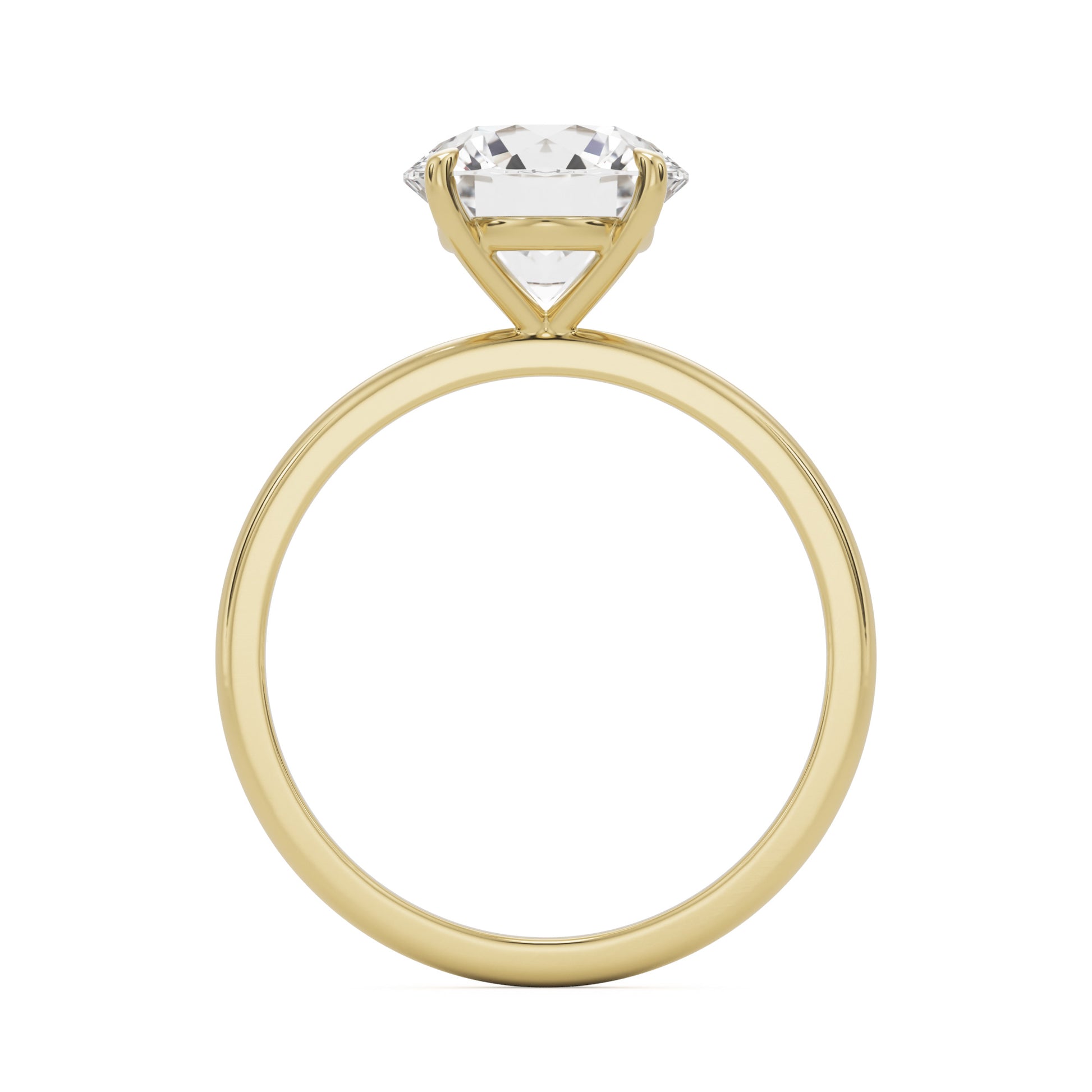 round solitaire 14k yellow gold