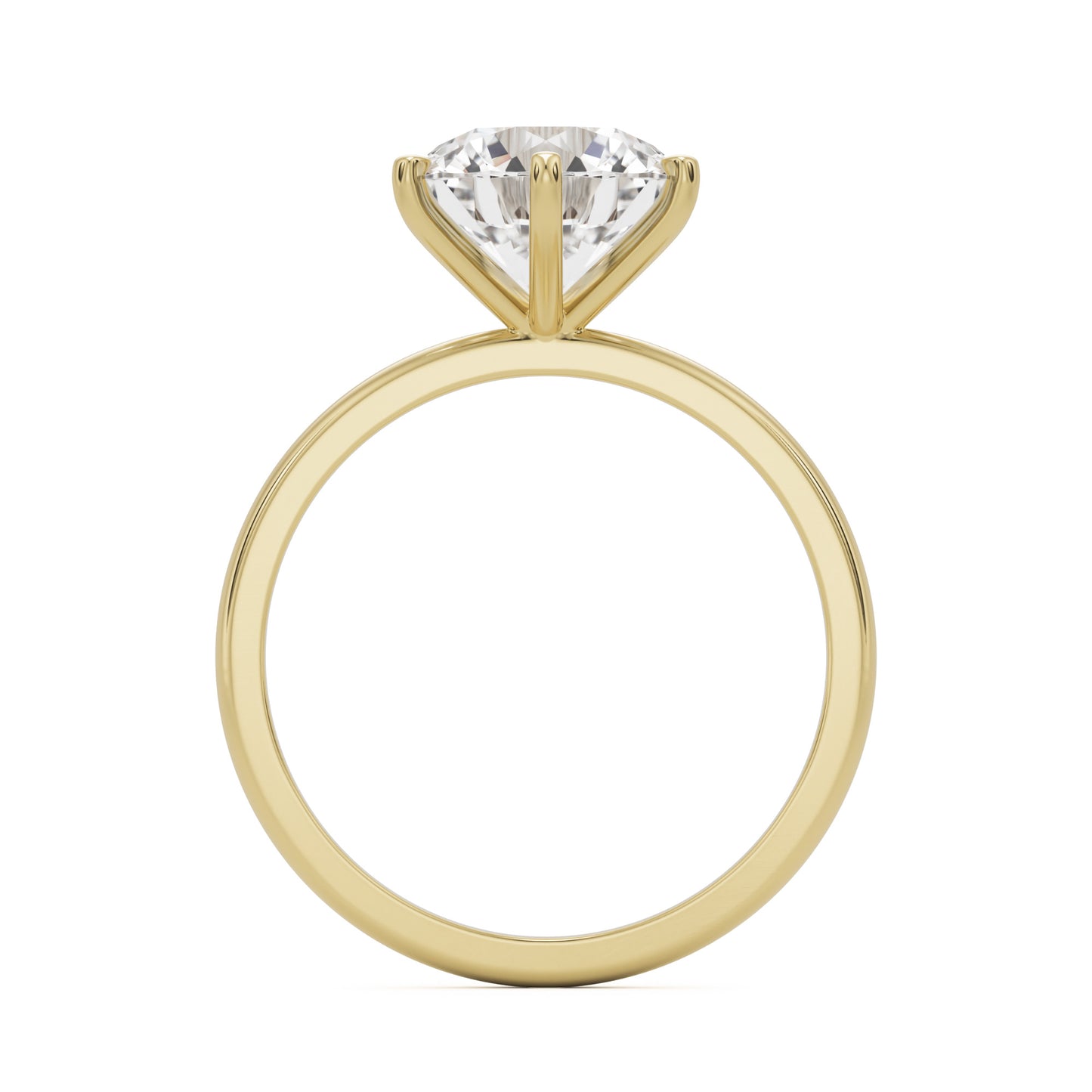 round solitaire 14k yellow gold