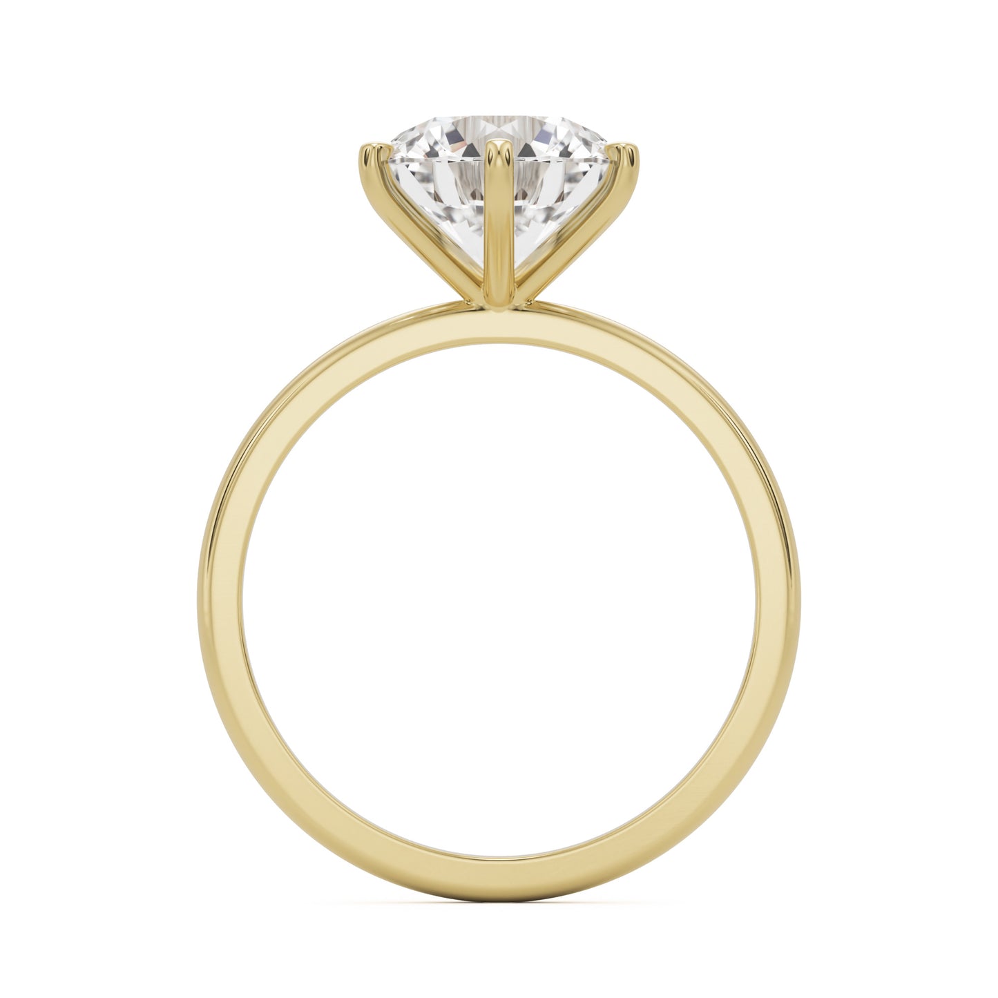 round solitaire 14k yellow gold