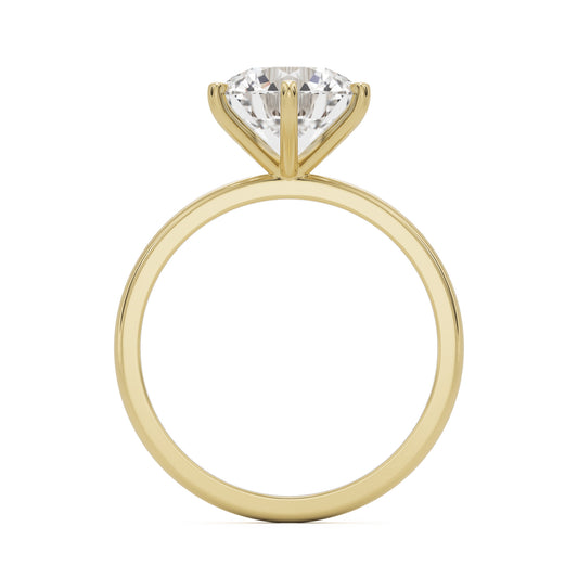 round solitaire 14k yellow gold