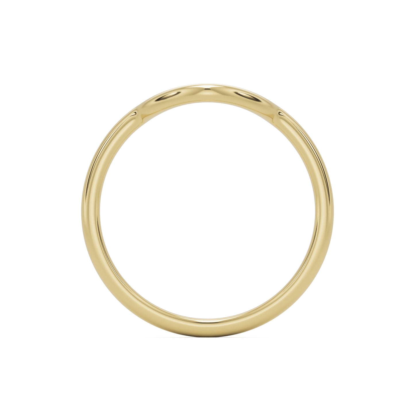 small curve wedding band 14k yellow gold