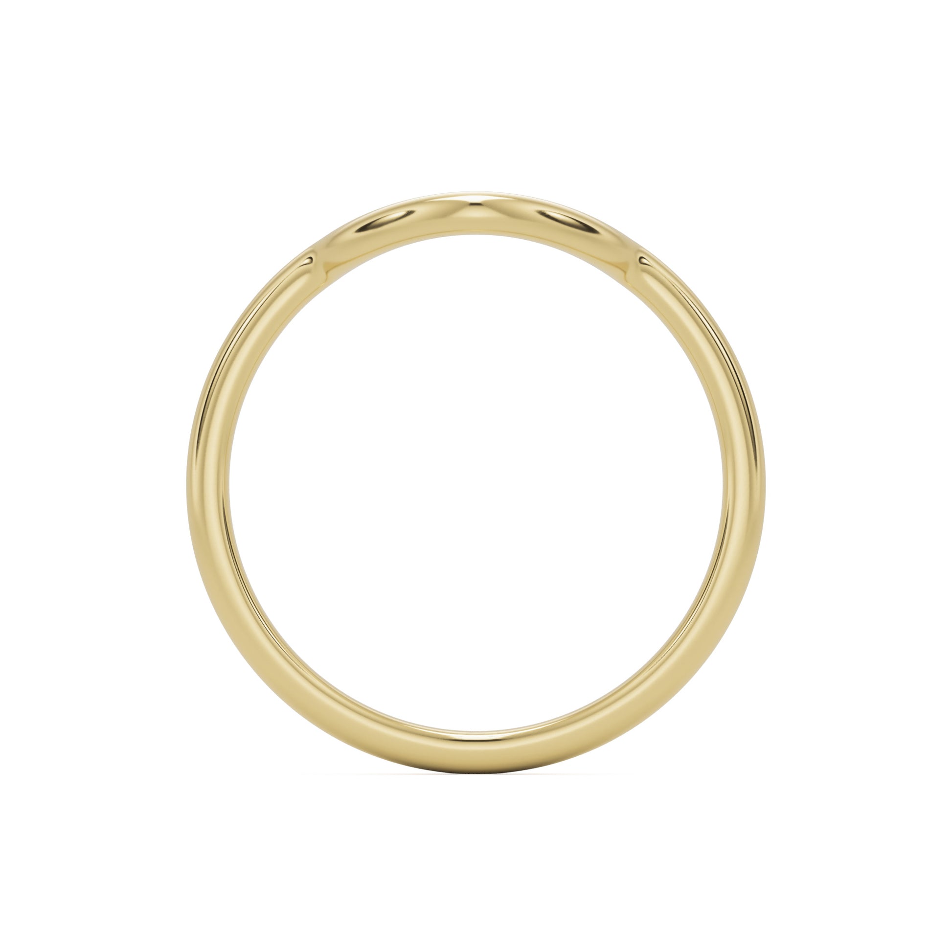 small curve wedding band 14k yellow gold