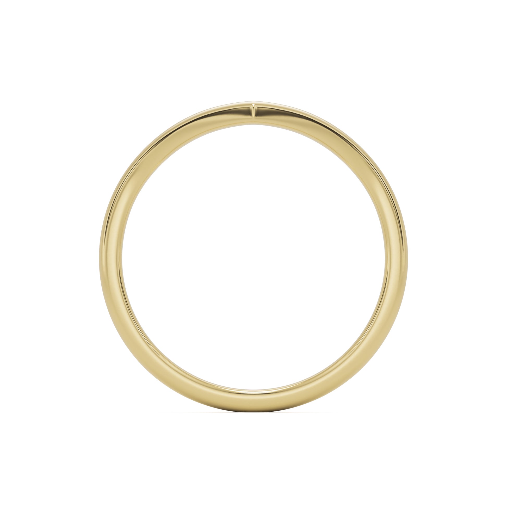 soft point wedding band 14k yellow gold